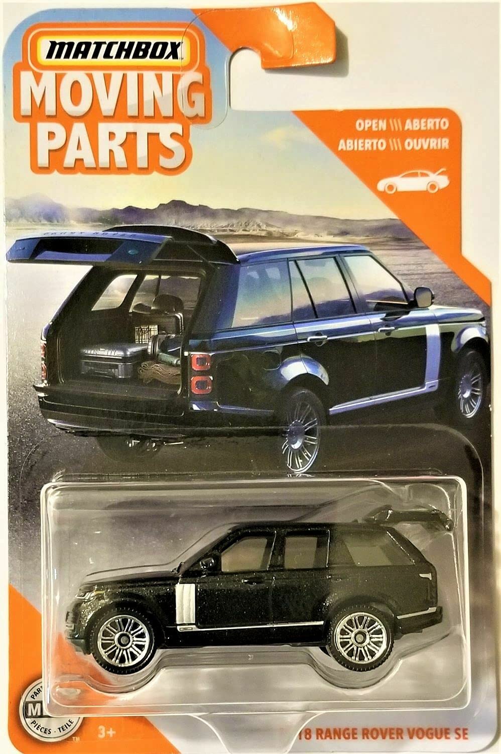 DieCast Matchbox Moving Parts 2018 Range Rovers Vogue SE, [Black] 1:64 Scale