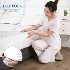 Heated Mattress Pad Queen Size 60"x80", Electric Underblanket Mattress Cover Bed Warmer Fit up to 15" Deep Pocket, Dual Control with 4 Heat Settings, Auto Off & Fast Heating & Machine Washable