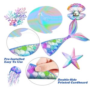 30 Pcs Mermaid Hanging Swirl - Mermaid Party Decorations, Mermaid Party Supplies for Girls, Ocean Mermaid Ceiling Streamers for Mermaid Party Favors, Baby Shower and Theme Birthday Party Decoration