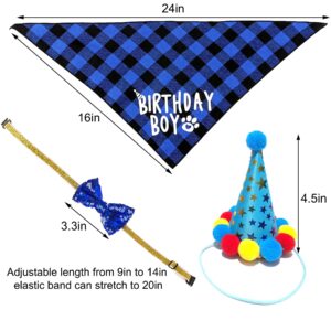 Dog Birthday Party Supplies, Dog Birthday Decorations Boy, Lets Pawty Balloons Banner, Dog Birthday Bandana, Dog Birthday Boy Hat Scarfs