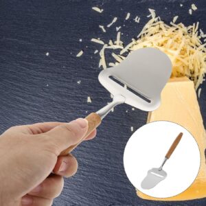 Cheese Slicer Stainless Steel Plane Cheese Knives Cheese Cutter Shaver Server with Wood Handle for Kitchen Cooking