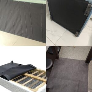 YLM1991 Upholstery Black Cambric Dust Cover Fabric Replacement 62" x 118"(Fire Retardant Dust Cover Fabric 3yds)