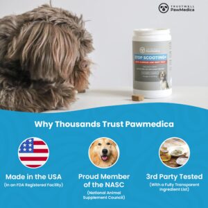 PawMedica Dog Anal Gland Chews to Stop Scoot for Dogs - Anal Gland Dog Constipation Relief - Recommended Dog AnalGland Support Chews Fiber - Fiber Supplement for Dogs (60 Dog Pumpkin Chews)