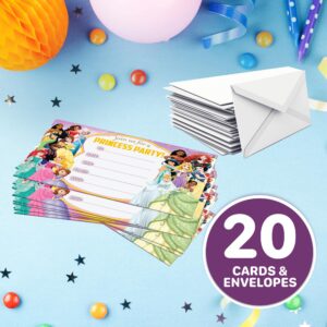 Set of 20 Prince -Themed Happy Birthday Invitation Cards & Envelopes - Lightweight (240g), Postcard Style Invites for the Perfect Party Pack