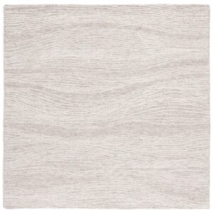 SAFAVIEH Metro Collection 6' Square NaturalIvory MET995A Handmade Premium Wool Living Room Dining Bedroom Area Rug