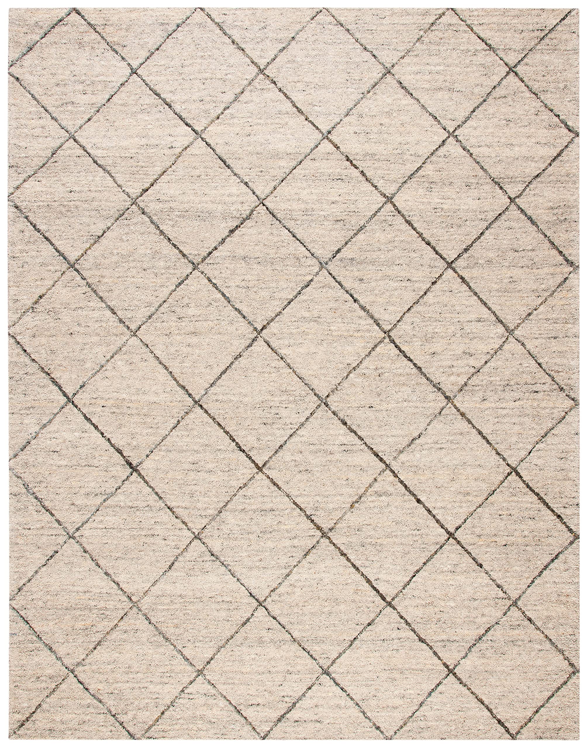 SAFAVIEH Himalaya Collection Area Rug - 10' x 14', Ivory, Handmade Wool, Ideal for High Traffic Areas in Living Room, Bedroom (HIM423A)