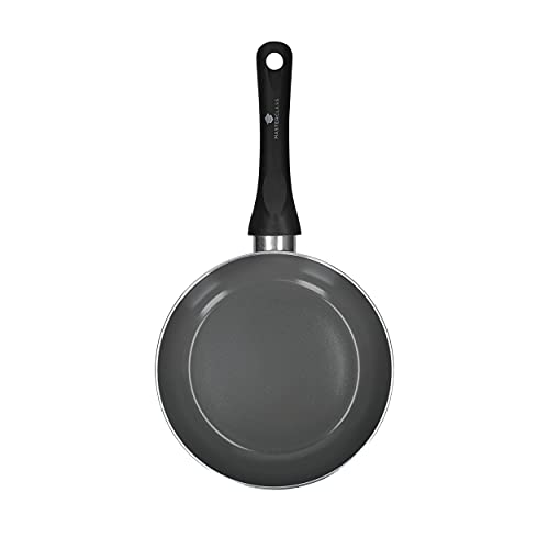 MasterClass Can-to-Pan Ceramic Eco Non-Stick Frying Pan Set, Made from 70% Recycled Aluminium, 20 cm / 28 cm 2-Piece Set,Black