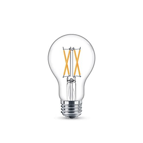 WiZ Clear 60W A19 Tunable White Filament LED Smart Bulb - Pack of 1 - E26- Indoor - Connects to Your Existing Wi-Fi - Control with Voice or App + Activate with Motion - Matter Compatible