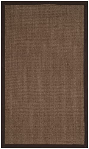 SAFAVIEH Natural Fiber Collection Accent Rug - 2' x 3', Brown & Brown, Border Sisal Design, Easy Care, Ideal for High Traffic Areas in Entryway, Living Room, Bedroom (NF131C)