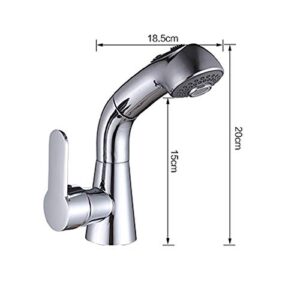 Mixer Tap Modern Bathroom Bath Shower Faucet Basin Pull Out Adjustment Dual Sprayer Tap Kitchen Sink Rotation Nozzle Cold Hot Mixer Tap Deck Bathtub Shower Water Faucet