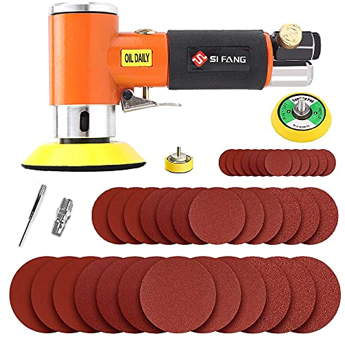 SI FANG® Mini Air Sander 1" 2" 3", Air Sanders for Auto Body Work 20,000RPM High Speed Mini Polisher, Pneumatic Sander, Polishing/Sanding Kit 51 PCS