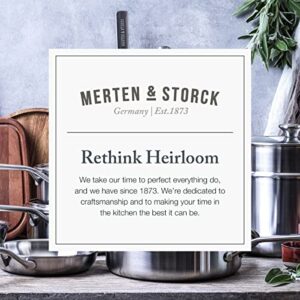 Merten & Storck Tri-Ply Stainless Steel 1.5QT Saucepan Pot with Lid, Professional Cooking, Multi Clad, Measurement Markings, Drip-Free Pouring Edges,Durable Glass Lid, Induction,Oven & Dishwasher Safe