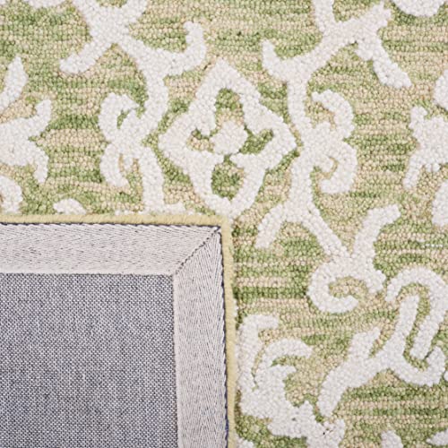 SAFAVIEH Blossom Collection 6' x 9' Light Green/Ivory BLM104W Handmade Premium Wool Living Room Dining Bedroom Area Rug