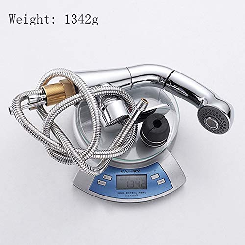 Mixer Tap Modern Bathroom Bath Shower Faucet Basin Pull Out Adjustment Dual Sprayer Tap Kitchen Sink Rotation Nozzle Cold Hot Mixer Tap Deck Bathtub Shower Water Faucet