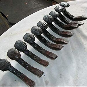 Spikes by Mike 10 REPURPOSED Railroad Spike Coat Hooks Coat Rack Tool Shop Hangers Double Bent