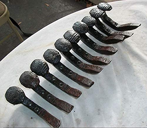 Spikes by Mike 10 REPURPOSED Railroad Spike Coat Hooks Coat Rack Tool Shop Hangers Double Bent