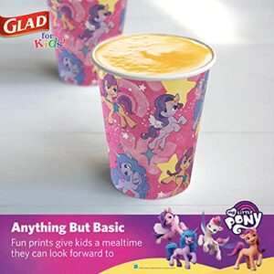 Glad for Kids My Little Pony Paper Cups | My Little Pony Super Stars Kids Drinking Cups | My Little Pony Unicorn Paper Cups for Everyday Use, 9 oz Paper Cups 20 Ct