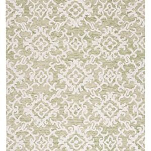 SAFAVIEH Blossom Collection 6' x 9' Light Green/Ivory BLM104W Handmade Premium Wool Living Room Dining Bedroom Area Rug