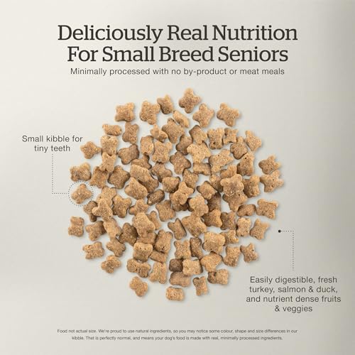 Now Fresh Grain-Free, Dry Dog Food, Small Breed Kibble, Real Meat and Fish, Turkey, Salmon and Duck Senior Recipe, 6 lb Bag