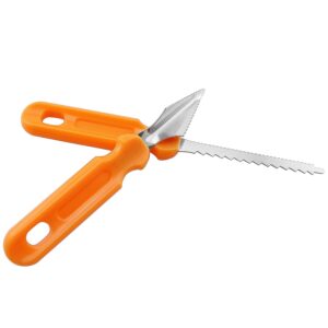 BLLNDX Pumpkin Carving Tool Double-sided Saw Knife and Nicking Tool Halloween Xmas DIY Sculpting Craft Kit