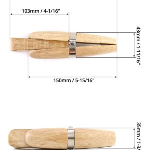 QWORK Wooden Ring Clamp, Hand Tool Wire Clamp for Jewelry Making Stone Setting Engraving Repair