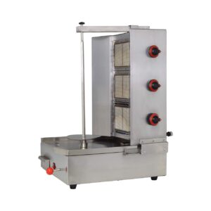 BNDHKR Shawarma Propane Gyro Machine Gas Kebab Doner Automatic Vertical Broiler with 3 Burners