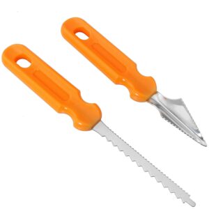 BLLNDX Pumpkin Carving Tool Double-sided Saw Knife and Nicking Tool Halloween Xmas DIY Sculpting Craft Kit