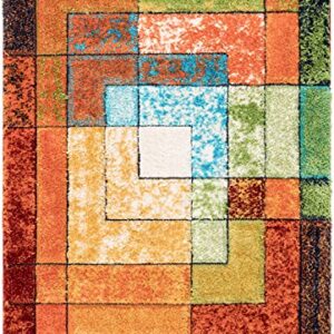 Well Woven Kizi Multi Abstract Geometric Area Rug (3'11" x 5'3")