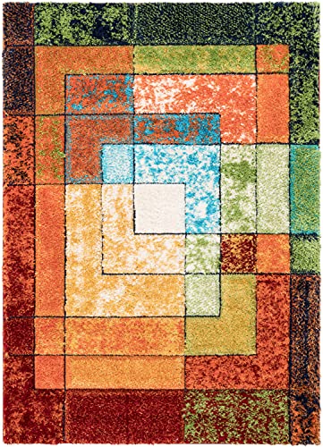 Well Woven Kizi Multi Abstract Geometric Area Rug (3'11" x 5'3")