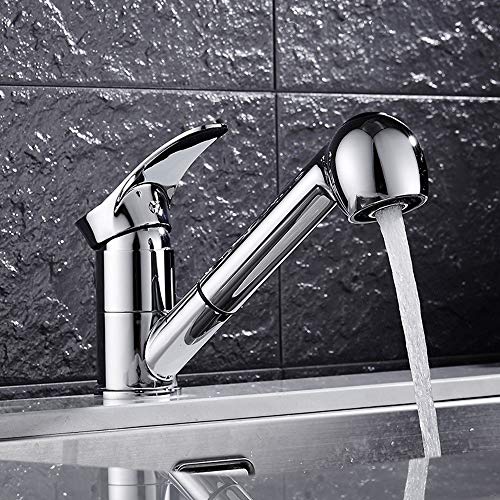 Mixer Tap Creative Stretch Kitchen Sink Faucet Brass Bathroom Bathtub Antique Single Hole Water Mixer Tap Bathtub Shower Sprayer Hot Cold Water Valve Water Mixer Faucet