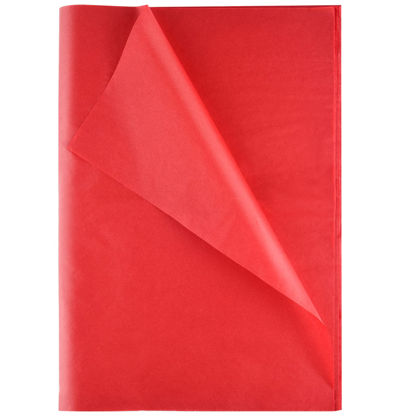 TUPARKA 60 Sheets Red Tissue Paper Christmas Tissue Paper Wrapping Paper Gift Paper for DIY and Craft, Gift Bags Decorations in Christmas Party 19.7x15inch