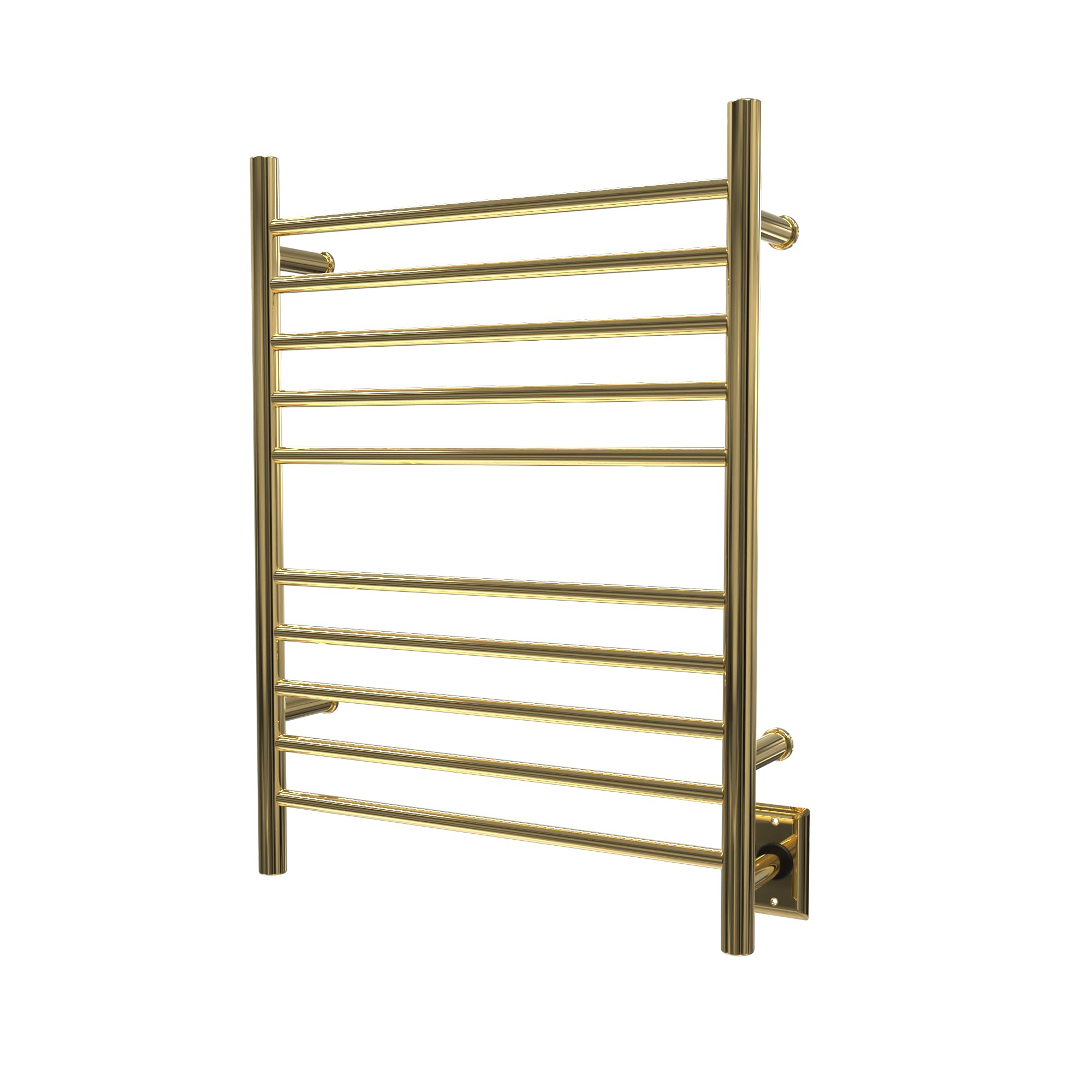 Amba RWH-SPG Radiant Hardwired + Plug-in Combo Straight 10 Bar Towel Warmer in Polished Gold