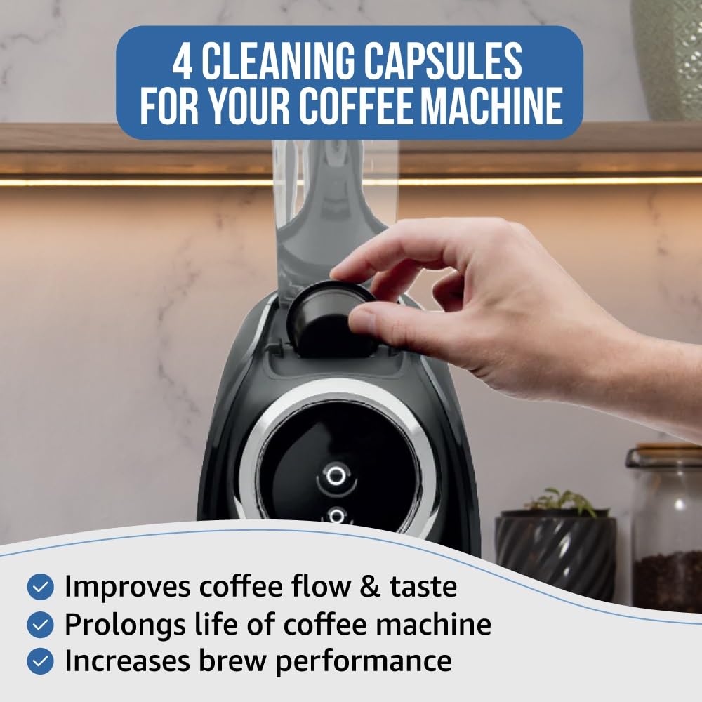 Lavazza Blue Compatible Cleaning Capsules. Coffee Machine Cleaner. Cleaning Pods Compatible with a Lavazza Blue Coffee System. Complete your Barista Kit with these Barista Accessories. 4 Uses.