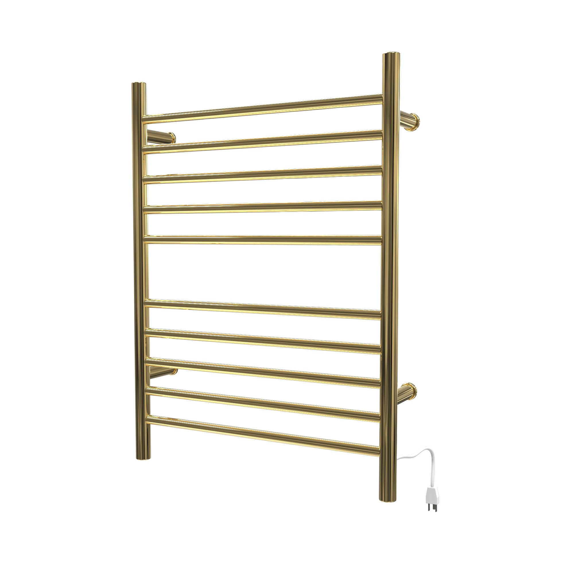 Amba RWH-SPG Radiant Hardwired + Plug-in Combo Straight 10 Bar Towel Warmer in Polished Gold