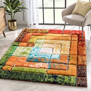 well woven kizi multi abstract geometric area rug (3'11" x 5'3")