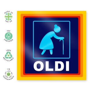 CENTRAL 23 - Funny Birthday Card for Her - 'Oldi' - Mom Birthday Card - Nanny Birthday Card - Mother Birthday Card - Retirement Card - Comes with Fun Stickers