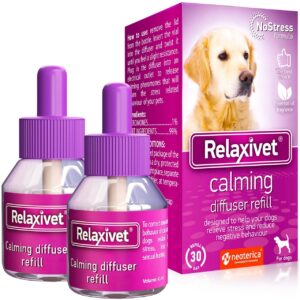 beloved pets dog calming pheromone diffuser refill 2 pack | improved in germany de-stress formula | anti-anxiety treatment for cats | reduce spraying, scratching, fighting