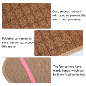 YYQTGG Summer Sleeping Mat, 195x80cm/76.8x31.5in Foldable Summer Bed Mat Cool Sleeping Mattress Cooling Bed, Mattress Topper Pad Rattan for Home School Dormitory