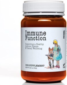 provida immune function & multivitamin supplement for dogs (immune defence proteins + omega-3 rich flax seed + oleuropein olive leaf + essential vitamins e & c - 60 scoops powdered supplement)