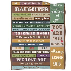 haxoilo to my daughter blanket from mom dad flannel throw blankets for couch bedroom sofa warm girl birthday gifts 50x60in