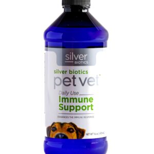 Silver Biotics Pet Vet Immune Support | Enhances The Immune Response in Pets | 16 Fl Oz