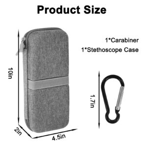 Hard Stethoscope Case,EVA Stethoscope Bag Carrying Case Fit for Home Medical Nurses Doctor Stethoscope and Accessories(Grey)