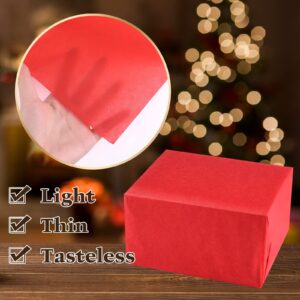 TUPARKA 60 Sheets Red Tissue Paper Christmas Tissue Paper Wrapping Paper Gift Paper for DIY and Craft, Gift Bags Decorations in Christmas Party 19.7x15inch