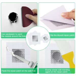 Drywall Repair Kit, 2 Pcs Spackle Wall Repair Patch Kit with Scraper, Wall Mending Agent Large Hole Drywall Patch, Easy to Fill Holes in Home Wall and Quick Repair Crack, Plaster Wall Repair