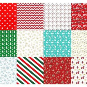 Christmas Tissue Paper for Gift Wrapping Bags, Colored Tissue Paper Christmas, 60 Sheets 20 x 20 Inches Per Sheet 12 Designs 5 Sheets Each Design for Gift Wrapping, Xmas Wrapping Bags and Wine Bottles