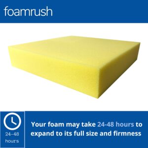 FoamRush 1" x 26" x 26" Dryfast Premium Quality Outdoor Upholstery Foam Sheet for Outdoor & Marine Furniture (Chair Cushion Foam for Patio Furniture, Boat Seat Cushion Replacement)