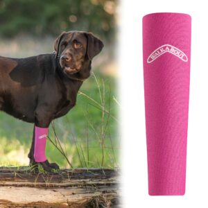 walkabout compression sleeve for dogs, canine leg brace to heal wounds, hygromas, treat arthritis and injury with 360° support sleeve for pain relief, and elbow pad protection (xsmall 1-2", pink)