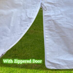 YardGrow 10'x20’ Carport Sidewall only Tent Replacement Kit Enclosed Panels with 2 Sidewalls and 2 Doors, 1 Door with Zipper