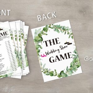 Bridal Shower Game Cards, Wedding Shoe Game, Tropical Jungle Theme Engagement Party Cards For Wedding, Set of 30 Cards(Leaf004)