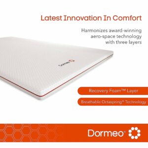 The Premium Mattress Topper by Dormeo (Queen) and True Evolution Pillow Bundle